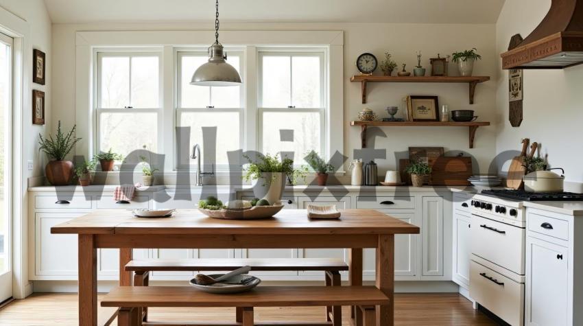 Rustic Farmhouse Kitchen Interior