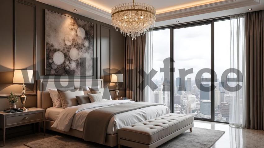 Luxury Bedroom with City View