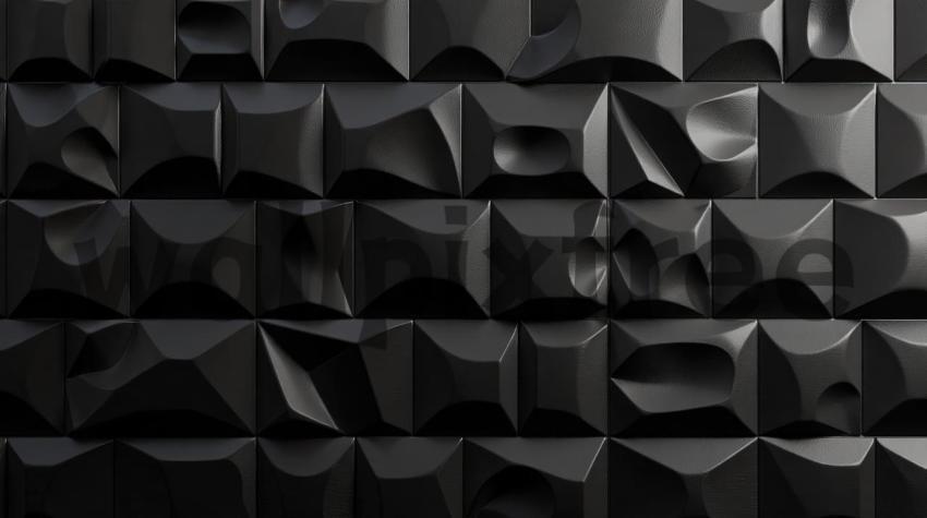 Abstract Black Geometric Wall Pattern