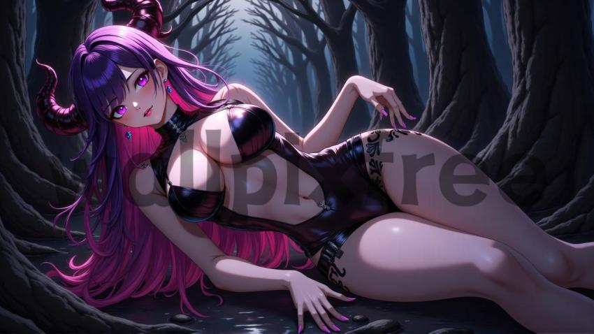 Demon Girl in Dark Forest