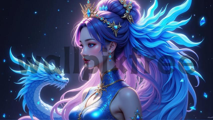 Fantasy Princess with Dragon