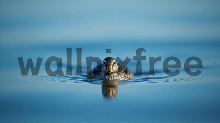 Duck Swimming on Calm Water