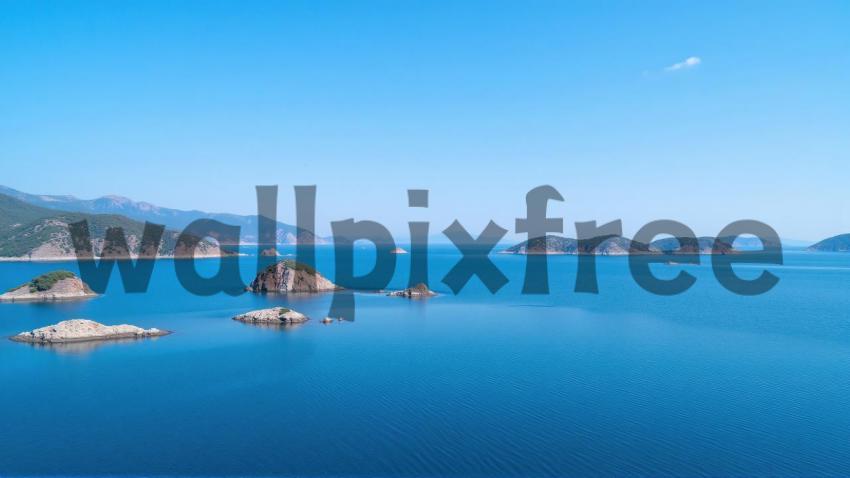 Serene Ocean View with Islands