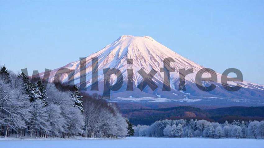 Snow Covered Mountain Landscape