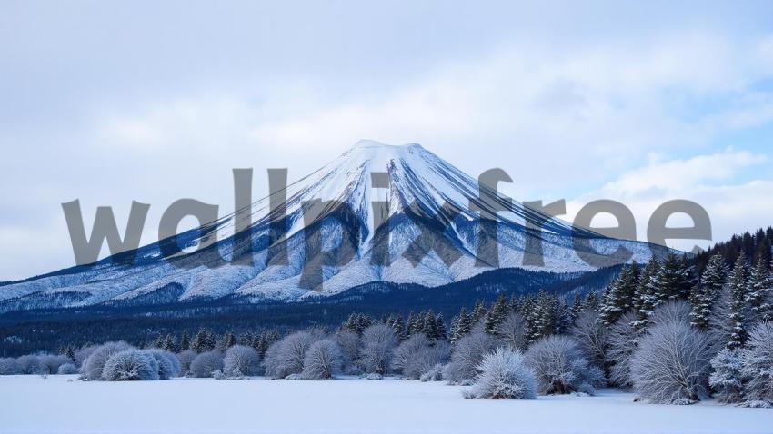 Snow Covered Mountain Landscape