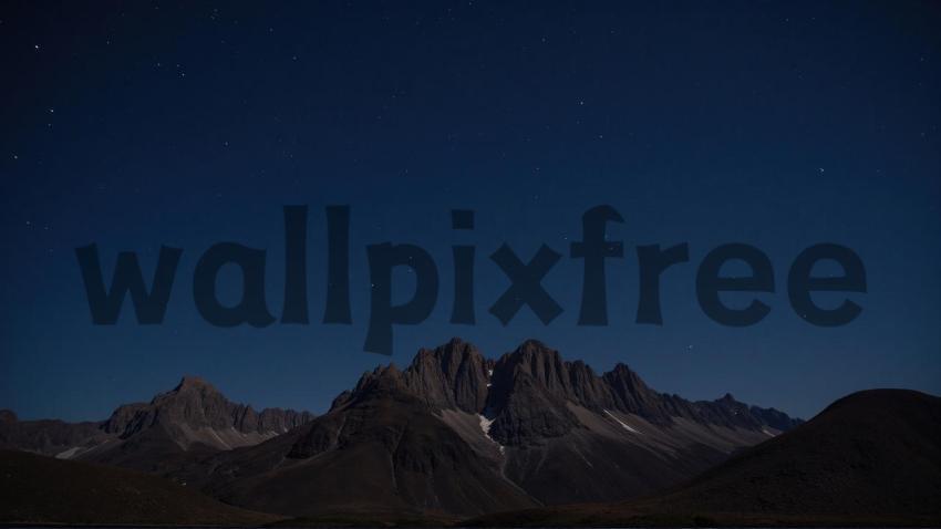 Starry Night Over Mountain Range