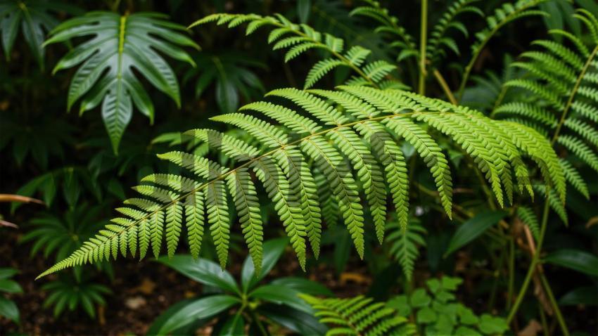 Close Up Of Fern Leaves