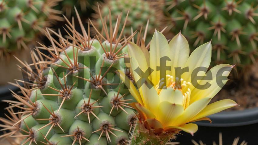 Yellow Cactus Flower Bloom