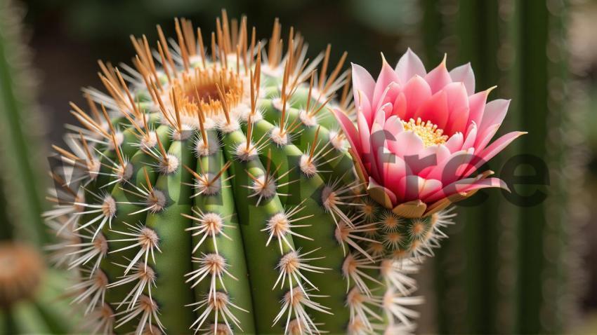 Cactus With Pink Bloom