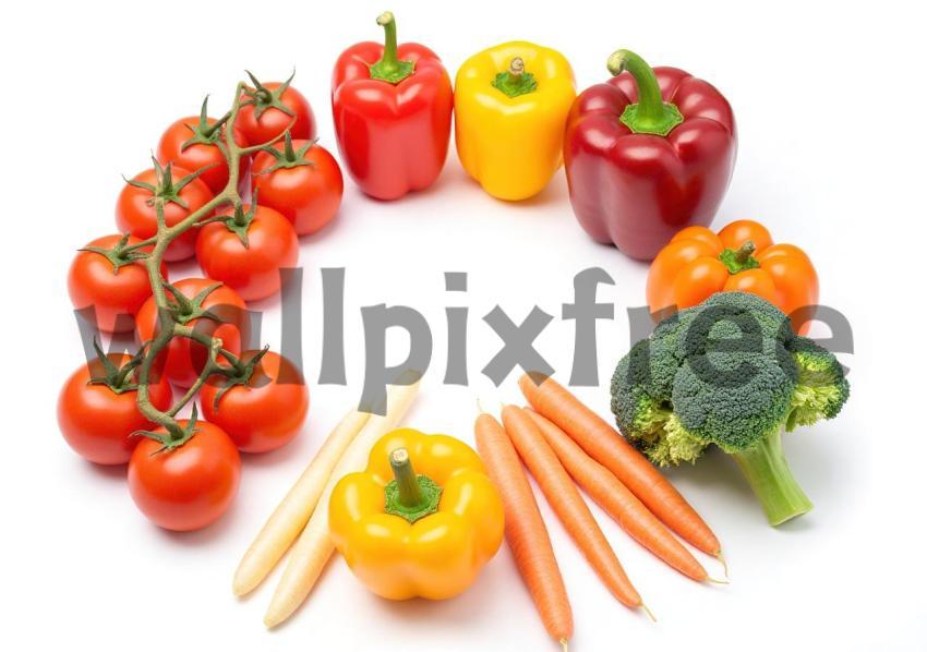 Assorted Fresh Vegetables Display