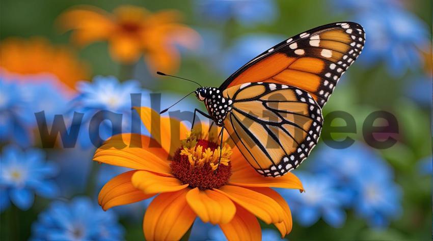 Monarch Butterfly on Orange Flower