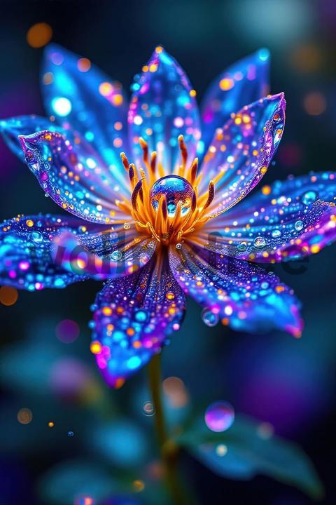 Vibrant Fantasy Flower Art