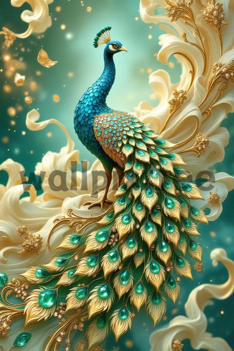 Majestic Peacock Illustration