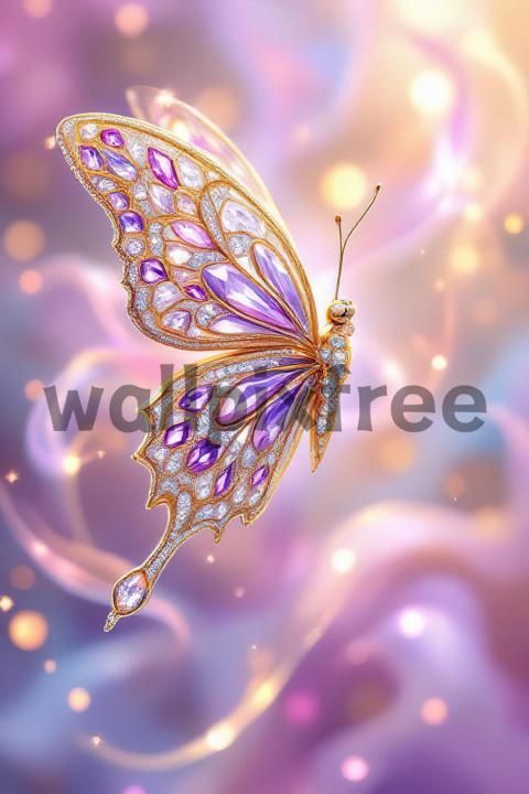 Jewel Encrusted Fantasy Butterfly