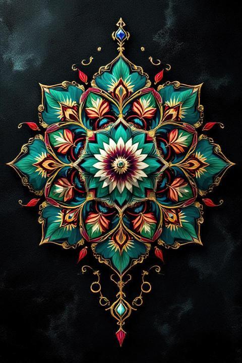 Intricate Colorful Mandala Design