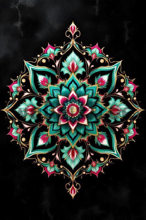 Colorful Floral Mandala Design