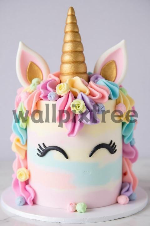 Unicorn Themed Birthday Cake