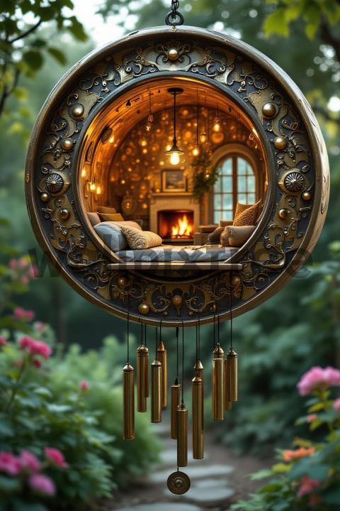 Ornate Miniature Room in Garden Setting