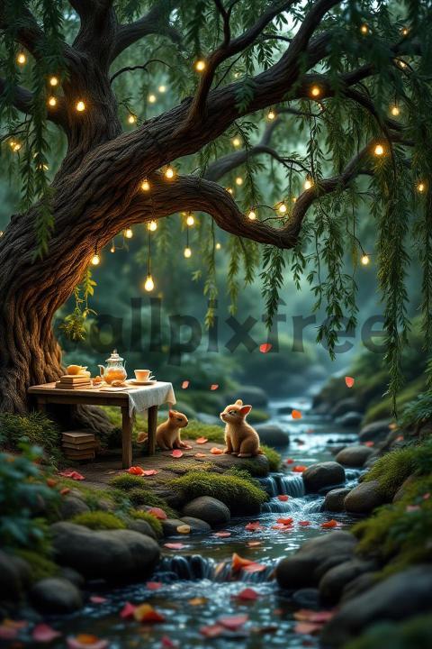 Enchanted Forest Tea Party with Animals