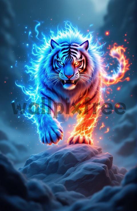 Elemental Tiger Art